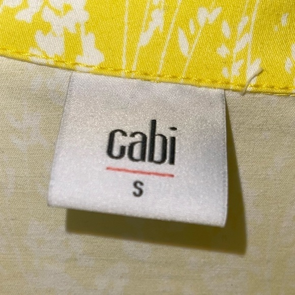 CABI #5160 Yellow Floral Field Jacket Blazer Size Small - Picture 6 of 7